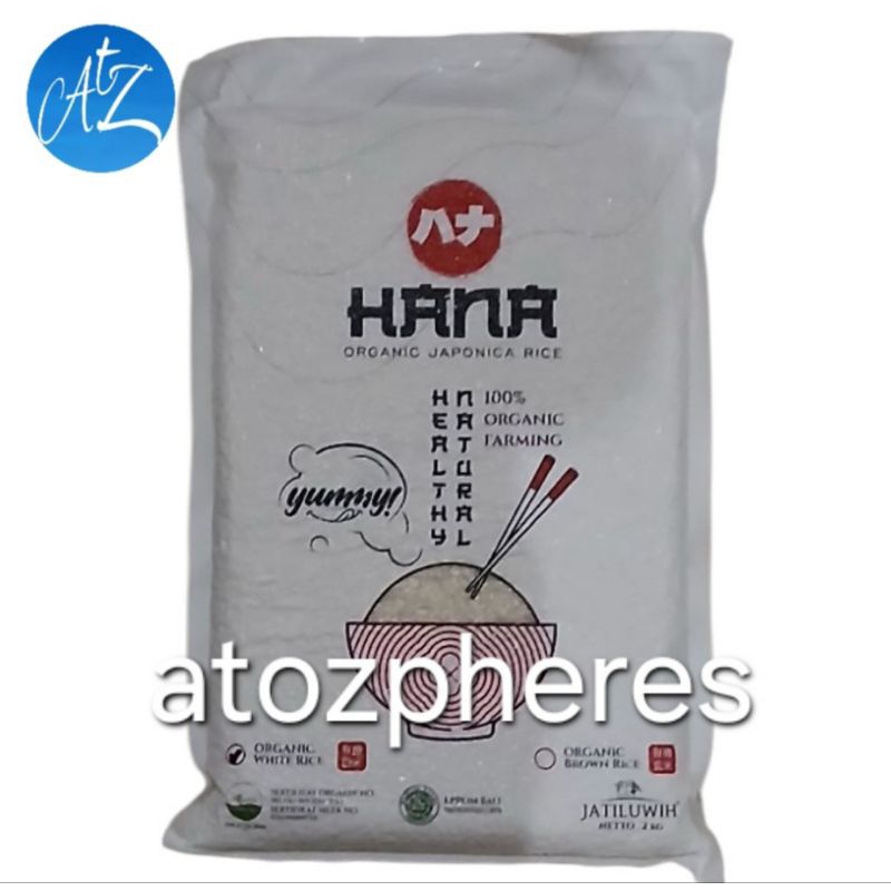 

Beras khusus organik Jepang halal MUI JATILUWIH HAnA 100% Healthy Natural Yummy ! ORGANIC White JAPONICA RICE 2kg