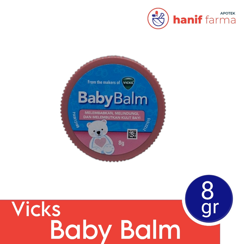 Vicks Baby Balm/Vicks Balsam Bayi/Pelindungan dan Melembabkan Kulit Bayi