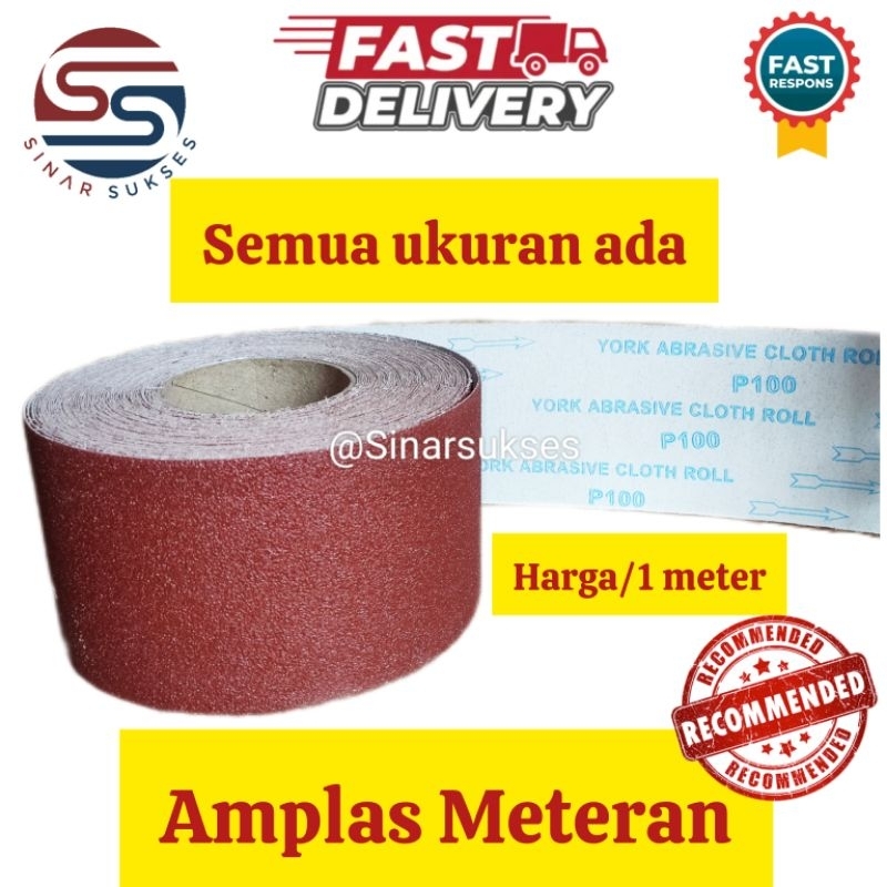 Amplas Roll Meteran Semua Ukuran Ada/Amplas Meteran 60 80 100 120 150 180 240 400 / Amplas Meteran K