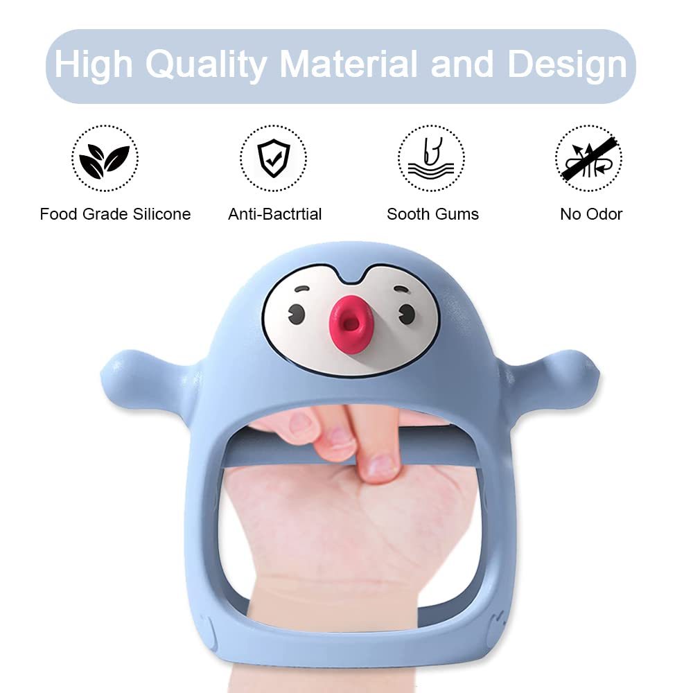 Baby Teether Toys Silicone Chewable Hand Breast Feeding