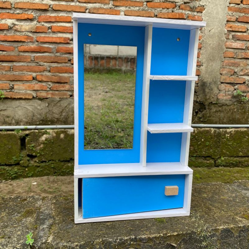 Cermin Rias Minimalis/Rak Kosmetik Gantung/Rak Rias Gantung