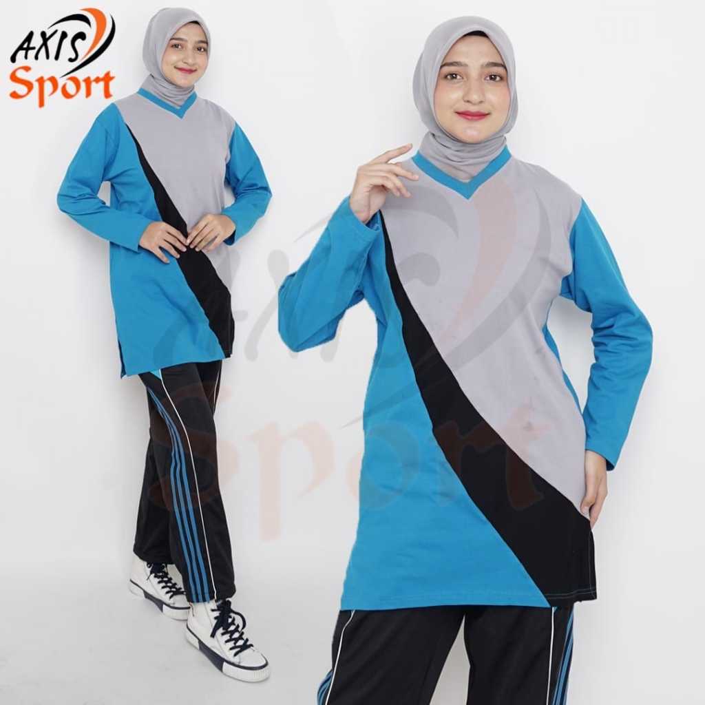 setelan olahraga tunik wanita muslimah / seragam senam model tunik wanita /seragam olahraga wanita