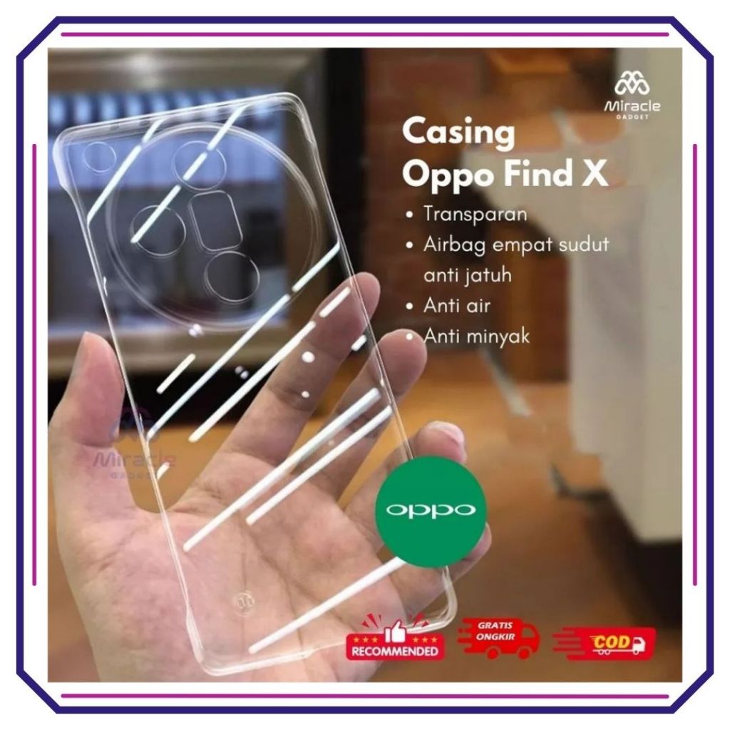 Crystal Clear Shockproof Hard Cover Case OPPO FIND X9 FIND X9 PRO FIND X8 ULTRA FIND X7 FIND X7 ULTR