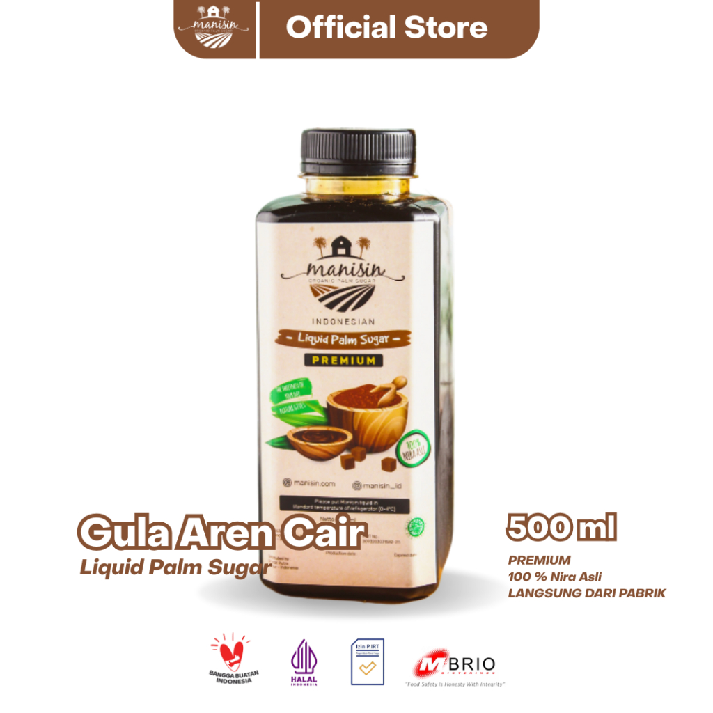 

Manisin - Gula Aren Cair Premium 500 ml Kental 100% Nira Aren Asli