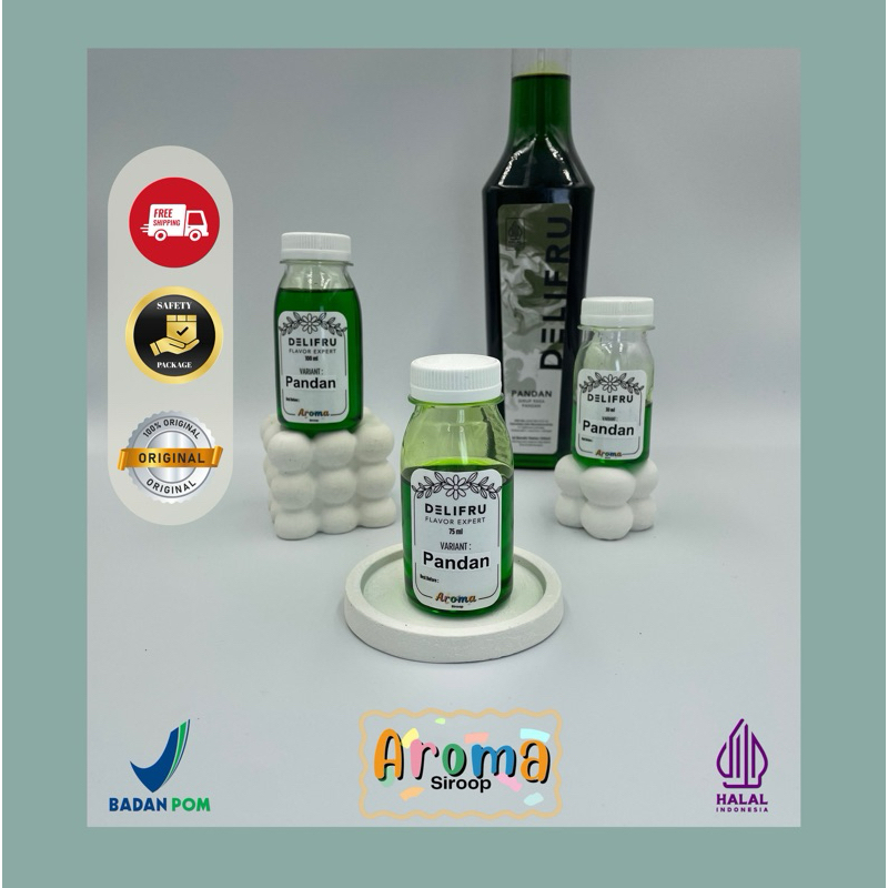 

Delifru Syrup - REPACK Sirup Delifru Pandan Premium ( 100ml - 75ml - 30ml ) Asli 100% ORIGINAL