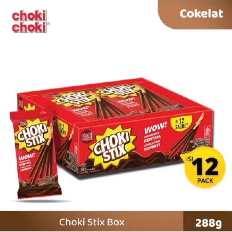 

Choki Stick Chocolate Coklat | Coki Coki Stik Cokelat | 1Sachet | 1Box 12x288g