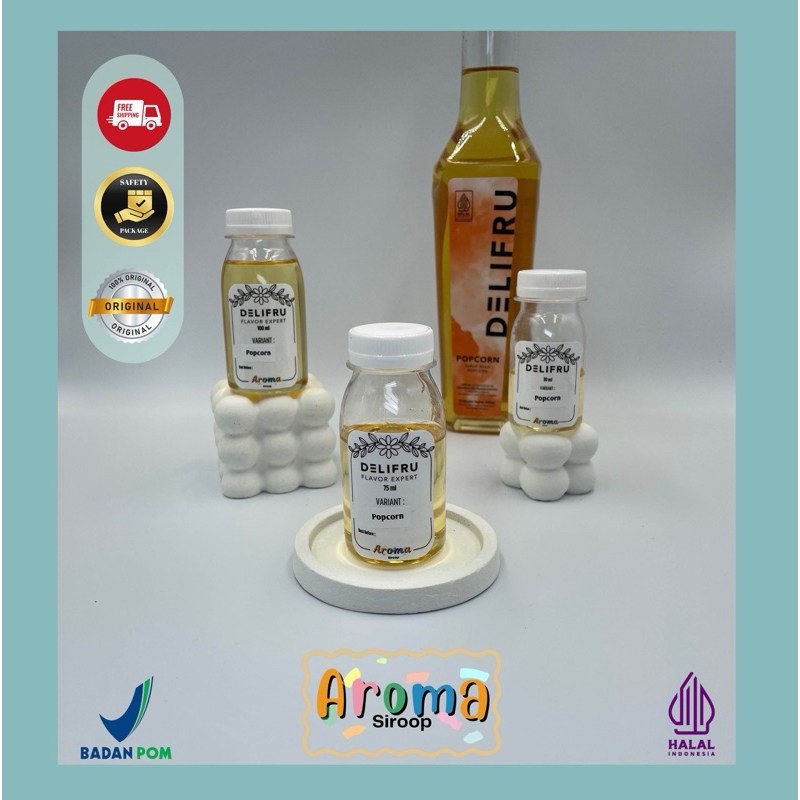 

Delifru Syrup - REPACK Sirup Delifru Popcorn Premium ( 100ml - 75ml - 30ml ) Asli 100% ORIGINAL