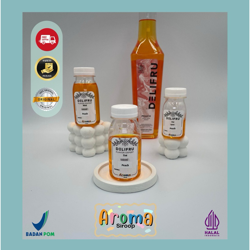 

Delifru Syrup - REPACK Sirup Delifru Peach Premium ( 100ml - 75ml - 30ml ) Asli 100% ORIGINAL