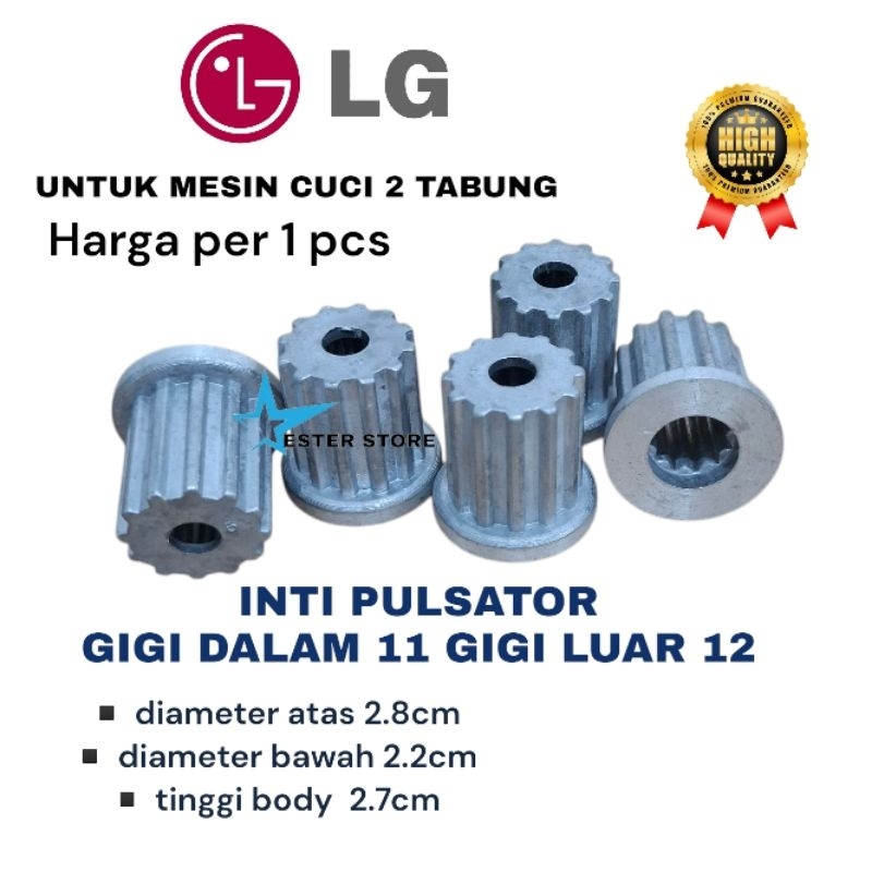 Inti pulsator Mesin cuci LG gigi dalam 11 gigi luar 12