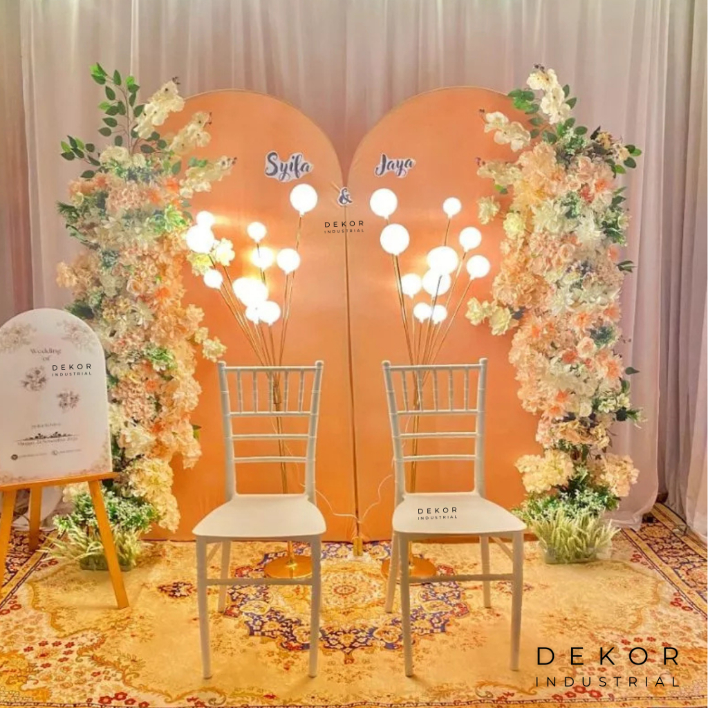 Standing Besi Oval Dekorasi Lamaran Dekorasi Weding Tiang Background Bisa Bongkar Pasang