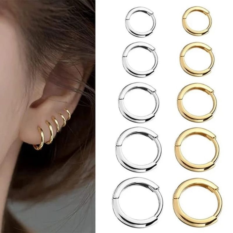 ANTING TELINGA TITANIUM / TINDIK TELINGA TITANIUM / TINDIK GIWANG TITANIUM / ANTING HOOPS TITANIUM /