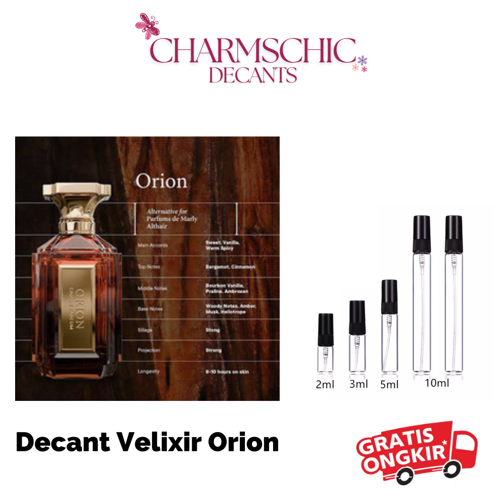 [TERMURAH] Decant / Sharing / Tester - Parfum Velixir Orion Unisex 100% ORIGINAL - 1ml 2ml 3ml 5ml 1