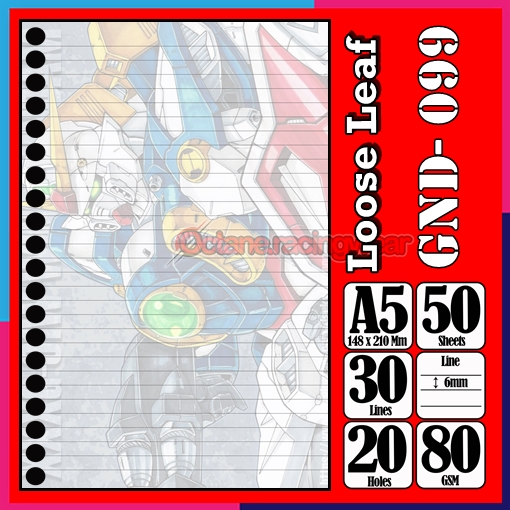 

Loose Leef Leaf A5 Isi 50 Lembar Gundam robot Anime Keren Kerkarakter kartun autestic autestik Binder Karakter Polos Buku Anak Sekolah Kuliah refil Refill Vol-02