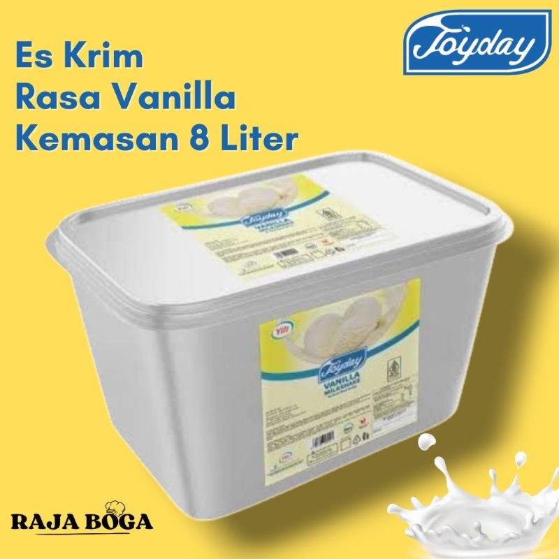 

Ice Cream Joyday Vanilla 8 Liter/ Es Krim Vanilla Joyday 8 Liter