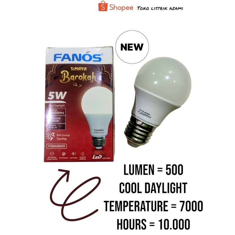 Lampu LED FANOS,LAMPU,5W