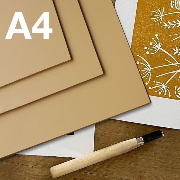 

Karet Lino | Cukil Lino | Printmaking ukuran A4