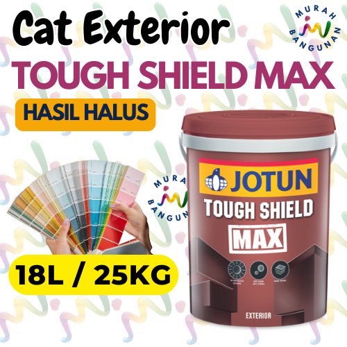 CAT EKSTERIOR JOTUN TOUGH SHIELD MAX 18 LITER 25 KG / 1 PAIL BISA CUSTOM WARNA TINTING PUTIH