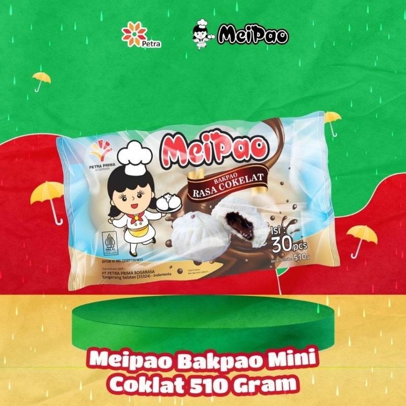

Meipao Bakpao Mini Coklat Strobery Isi 30 pcs 500 gr