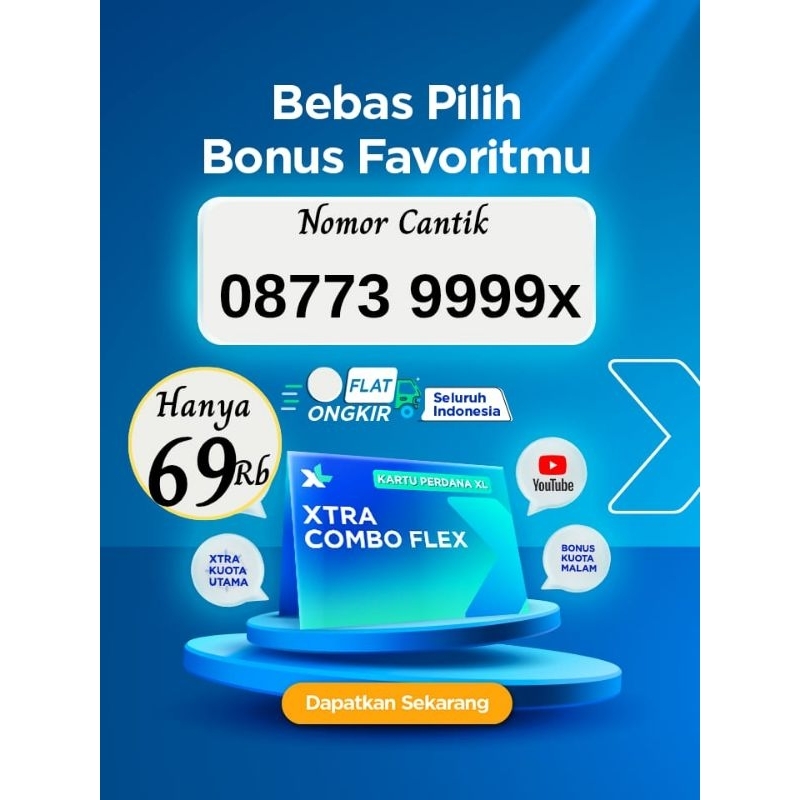 JUAL NOMOR CANTIK XL 9999 MURAH MUDAH UNTUK DIHAFAL