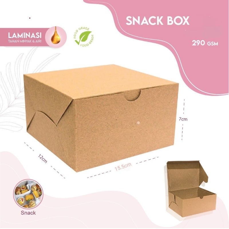 Dus Snack|Snack Box|Isi 25pcs|Laminasi