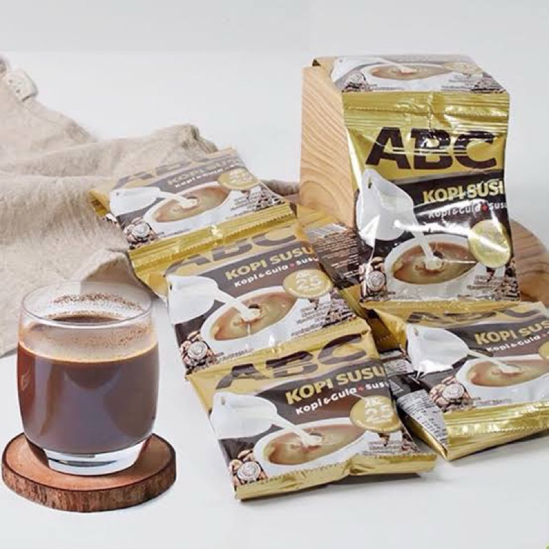 

ABC kopi susu + gula 30g 1 renceng isi 10 pcs
