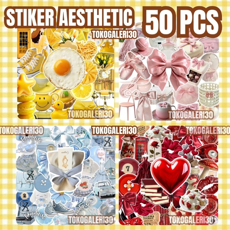 

50 PCS STIKER AESTHETIC ANTI AIR STIKER TUMBRL RED BLUE PURPLE MURAH SUDAH CUTTING UNTUK TUMBRL CASING NOTEBOOK JURNAL LAPTOP DLL