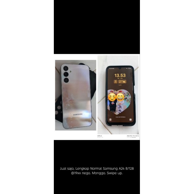 second SAMSUNG A24 8/128 NORMAL LENGKAP