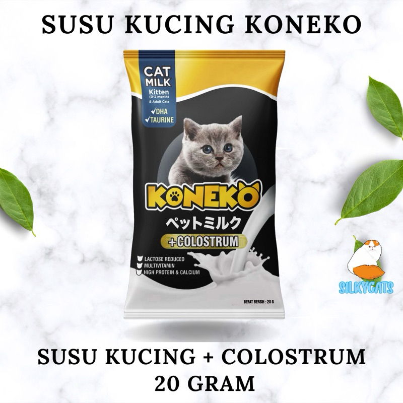 Susu kucing + colostrum koneko lisensi jepang 20gr . susu kucing ecer 20 gram koneko