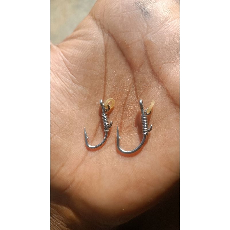 mata kail udang hidup full stainless anti karat khusus udang api free karet ukuran besar
