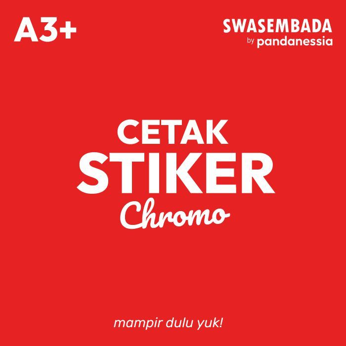 

Cetak Stiker Chromo / Print Label Kemasan Custom desain ukuran A3+ / Cetak Sticker label produk