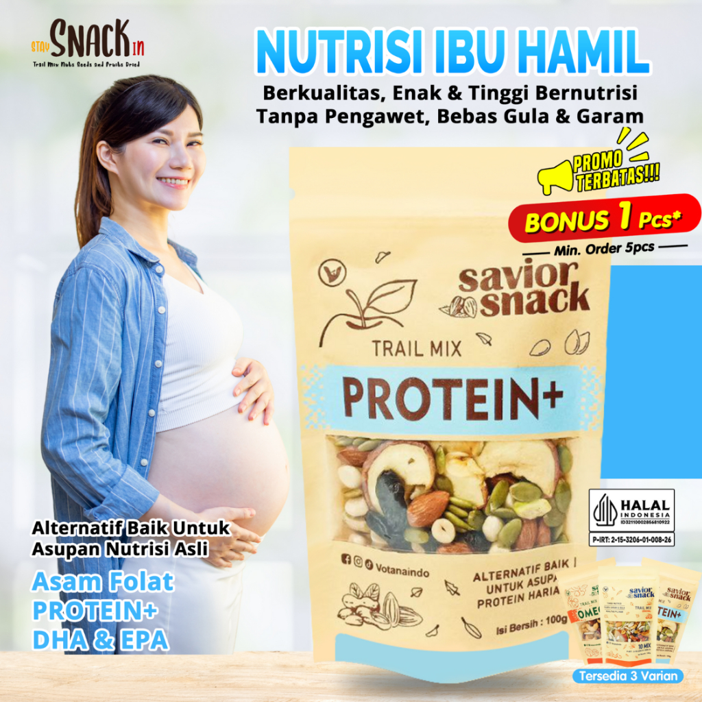 

SAVIOR SNACK - Cemilan Sehat Ibu Hamil Makanan Bumil Enak Bernutrisi - Trail Mix Nut and Fruit Dried