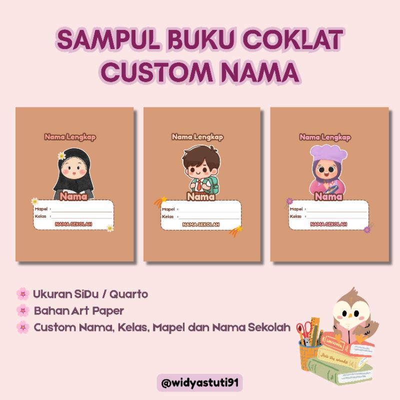 

Sampul Buku Tulis Custom Coklat | Custom Nama Sekolah Free Desain