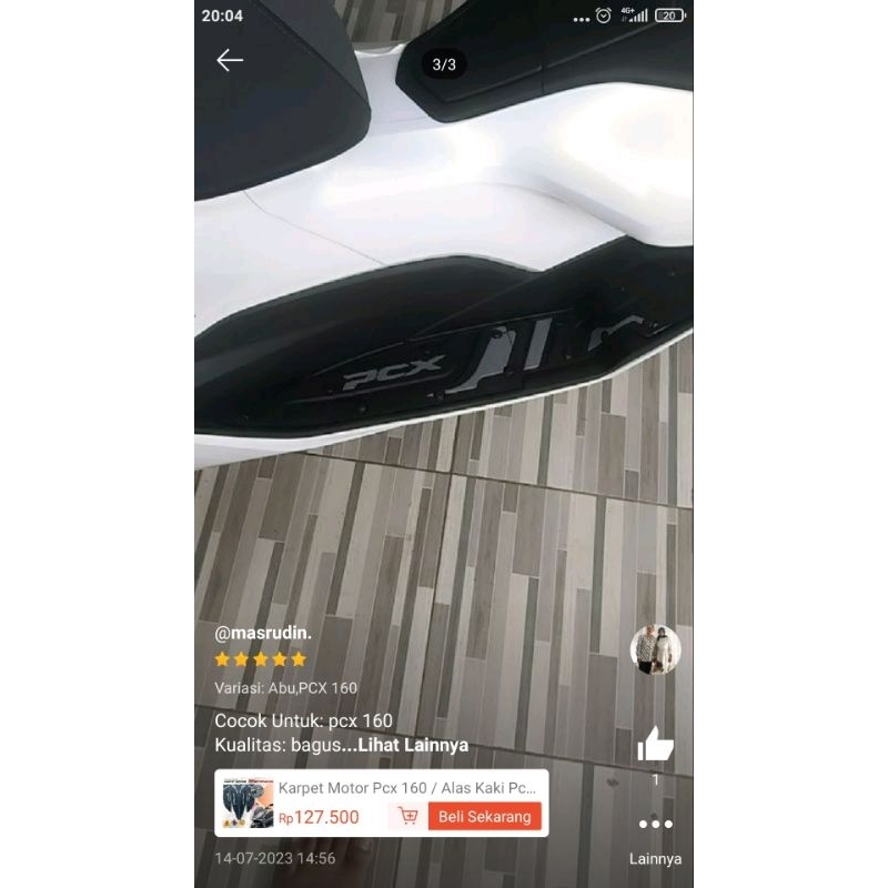 Pijakan Kaki Motor PCX 160 Roadsync/Abs/Cbs Tahun 2021 - 2025 Aksesoris PcX 160 Variasi PcX 160