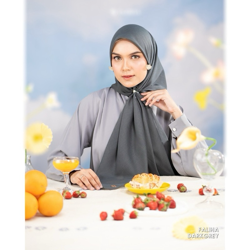 plain scarf voal premium