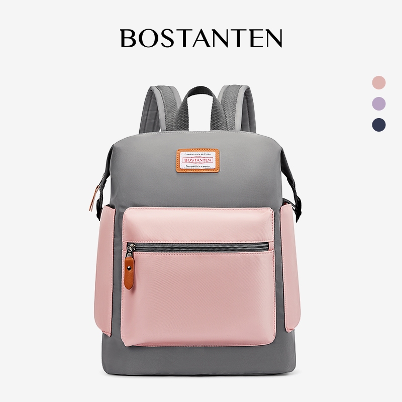 BOSTANTEN Ransel Pria Ransel Wanita Tas Couple Tas Kanvas Unisex Tas Pelajar Berbagai Warna