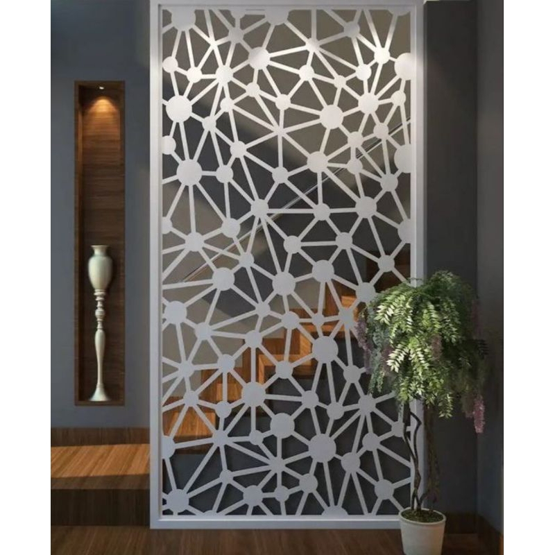 KAYU PARTISI SKETSEL RUANGAN MODERN TRANDING