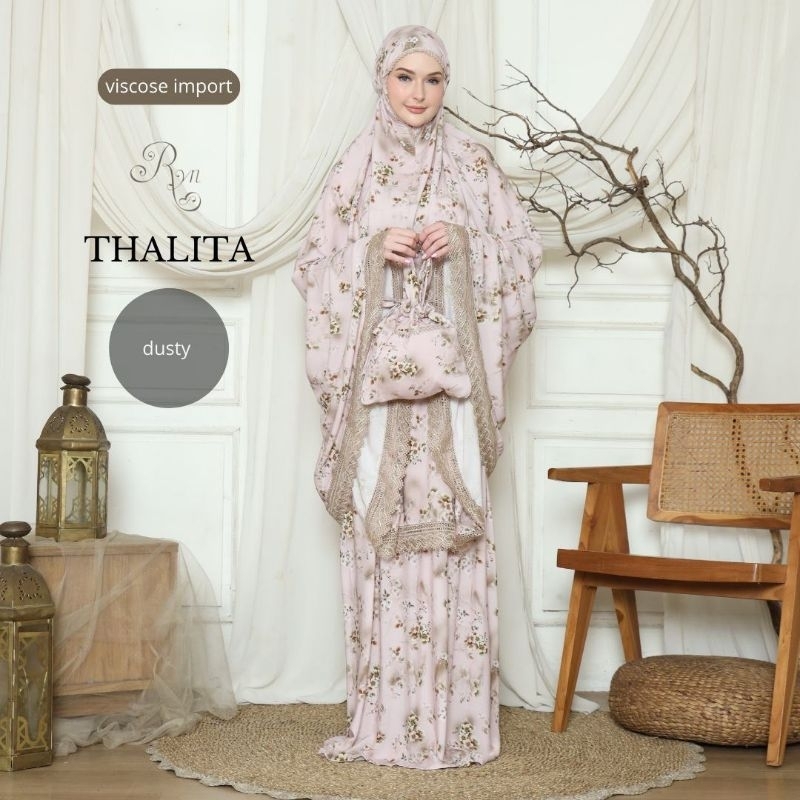 MARASYA MUKENA DEWASA JUMBO BAHAN RAYON PREMIUM MOTIF BUNGA KOMBINASI RENDA BY RYN RAYYAN