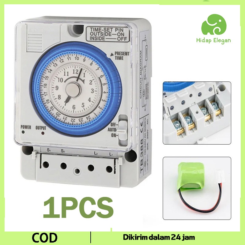 1pcs Saklar Otomatis Timer Switch Timer Otomatis Timer Analog Timer Analog Panasonic Timer Listrik P