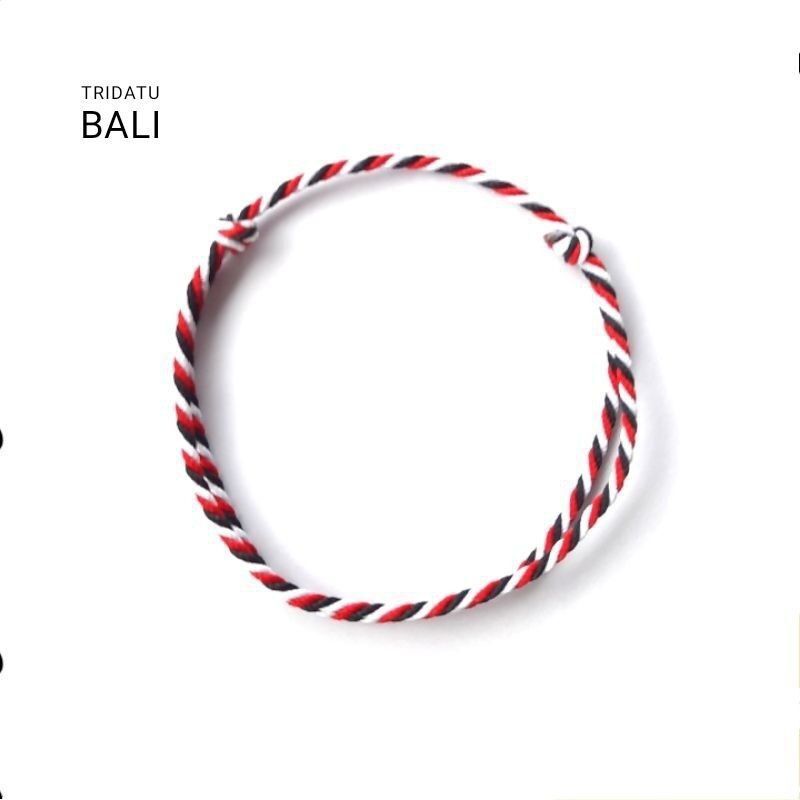 TERLARIS GELANG TALI TRIDATU BALI SIMPLE / GELANG TALI (Merah)