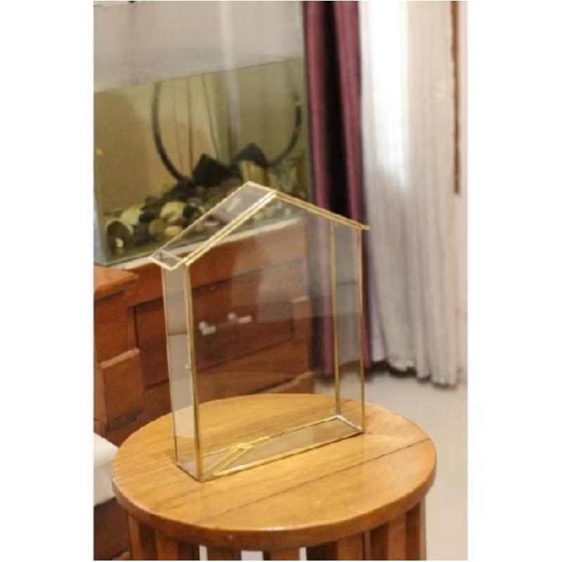 TERARIUM KOTAK MAHAR MODEL RUMAH/ FRAME MAHAR RUMAH