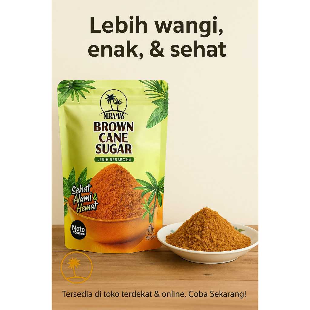 

Niramas Brown Cane Sugar Gula Semut Tebu