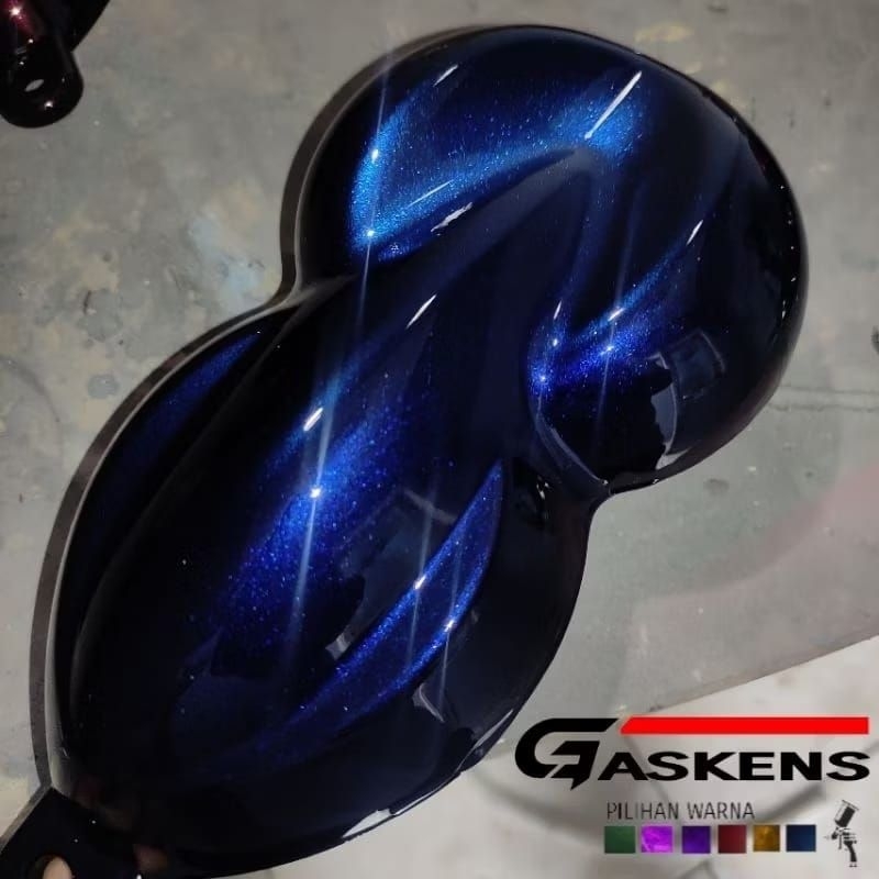 Cat Moonlight Blue PU 1 liter Dominan Hitam Efek Biru Cat Duco PU Cat Mobil Cat Body Motor