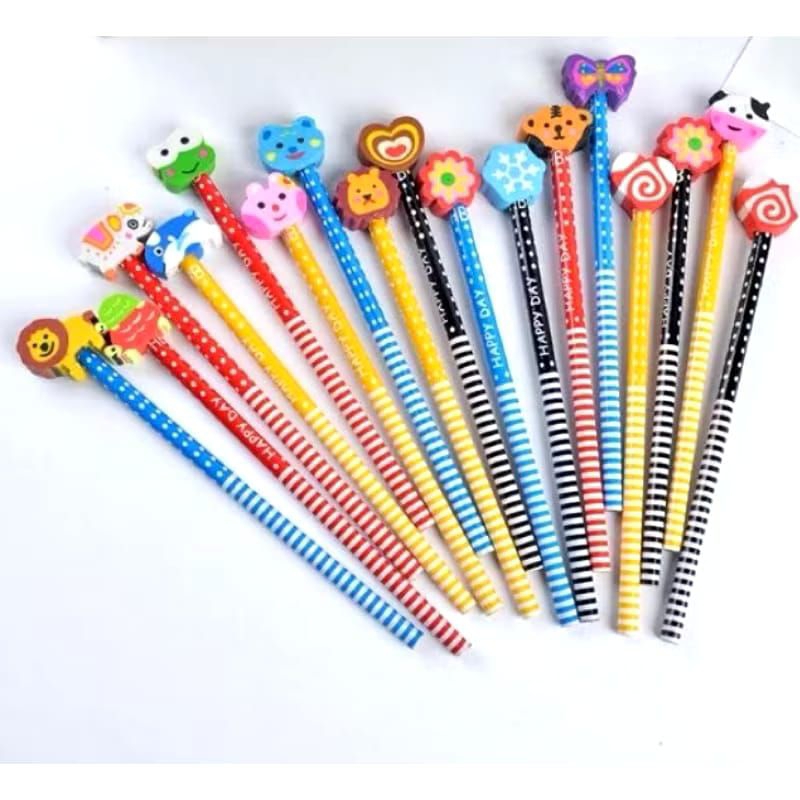 

pensil set hapus isi 10pcs /alat tulis anak /perlengkapan sekolah anak/ pensil hapus karakter