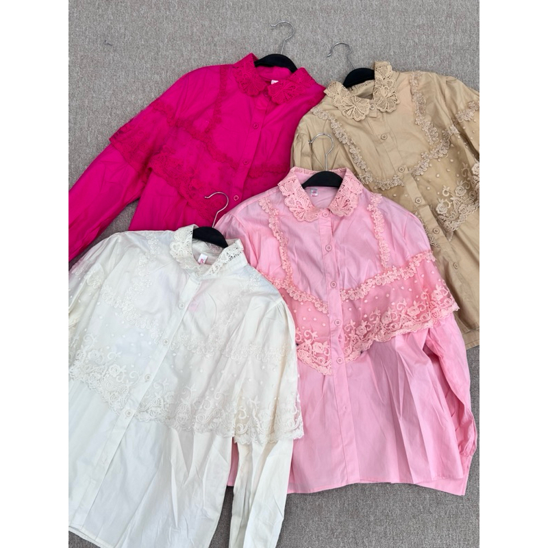 KMJ IMPORT RENDA 4197 || KEMEJA FULL KANCING || ATASAN WANITA TERBARU || KEMEJA IMPORT RENDA