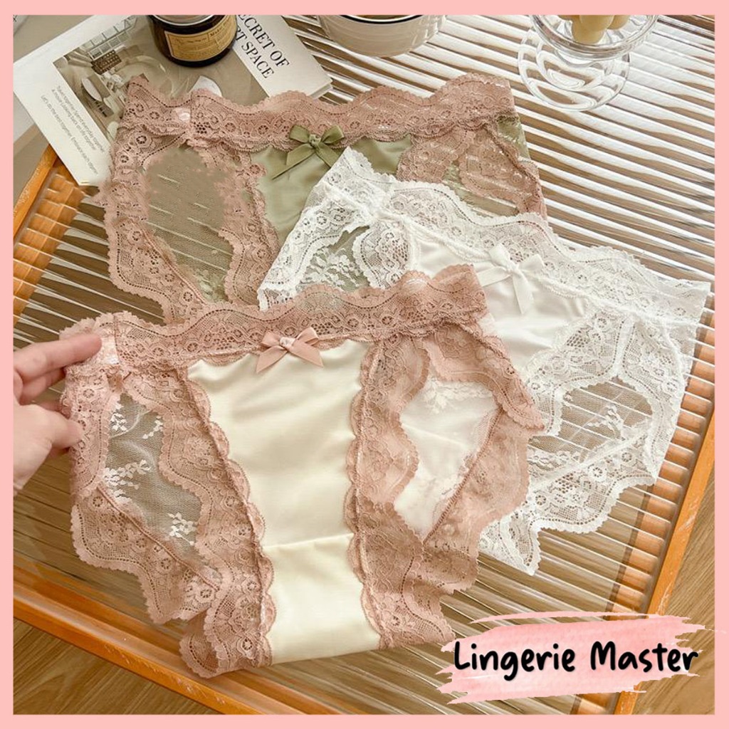[ LINGERIE MASTER ] - (C-90) Celana Dalam Renda Halus dan Model CD Transparan / Celana Seksi Wanita 