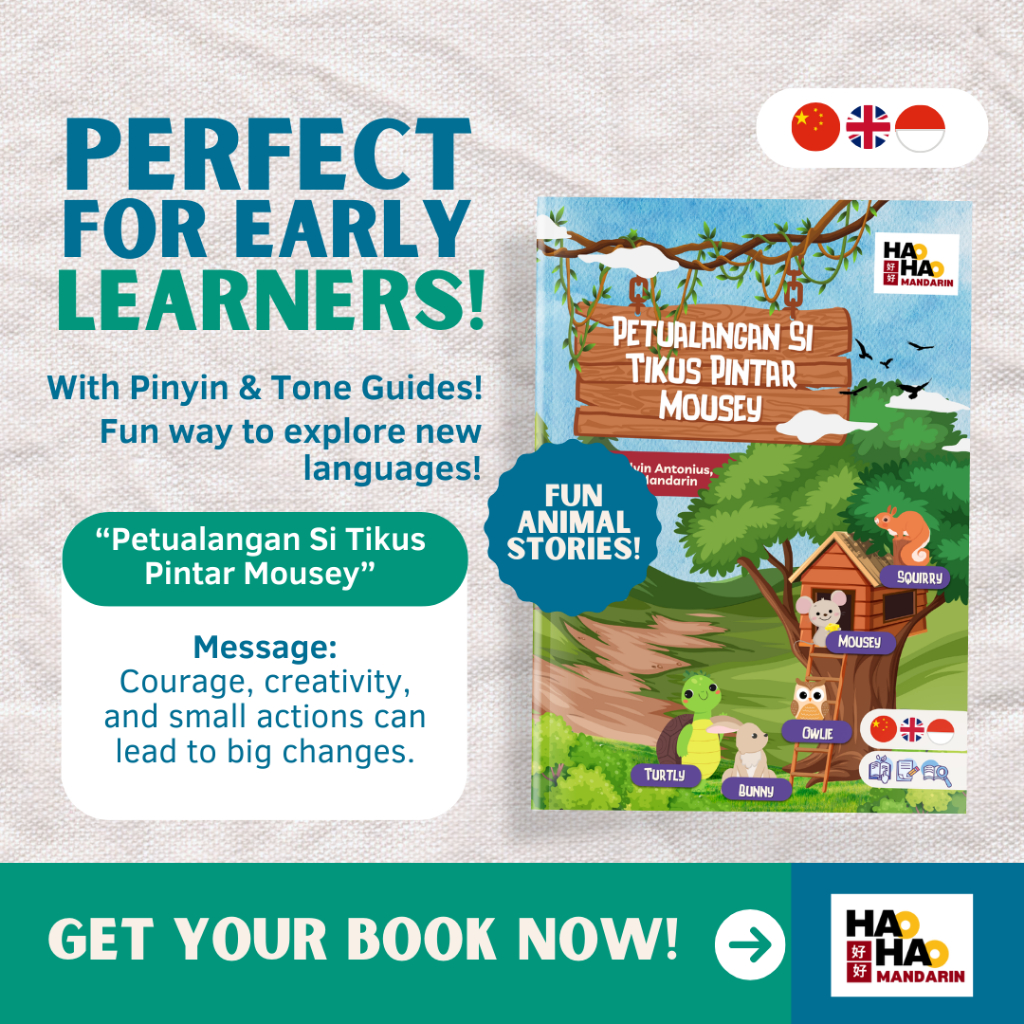 🇮🇩 Buku Cerita Anak Digital Belajar Mandarin – Petualangan Si Tikus Pintar Mousey | Cerita Edukatif 