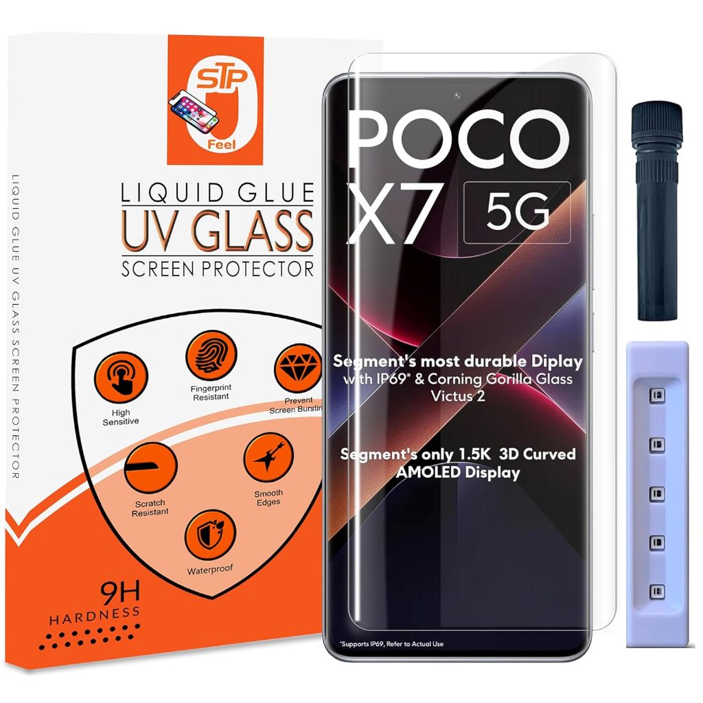 TG UV MELENGKUNG Xiaomi POCO X7 5G, Redmi Note 14 Pro 14Pro+ 13 PRO+ FINGERPRINT BISA CURVED Tempred