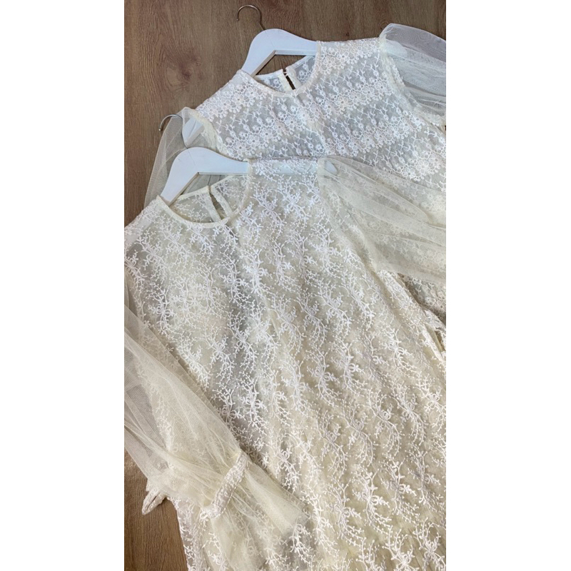 SHARLEEN - KEMUNING DRESS OUTER - Fashion Muslim - Brukat - Outer - Outer Brokat- Dress - Tulle