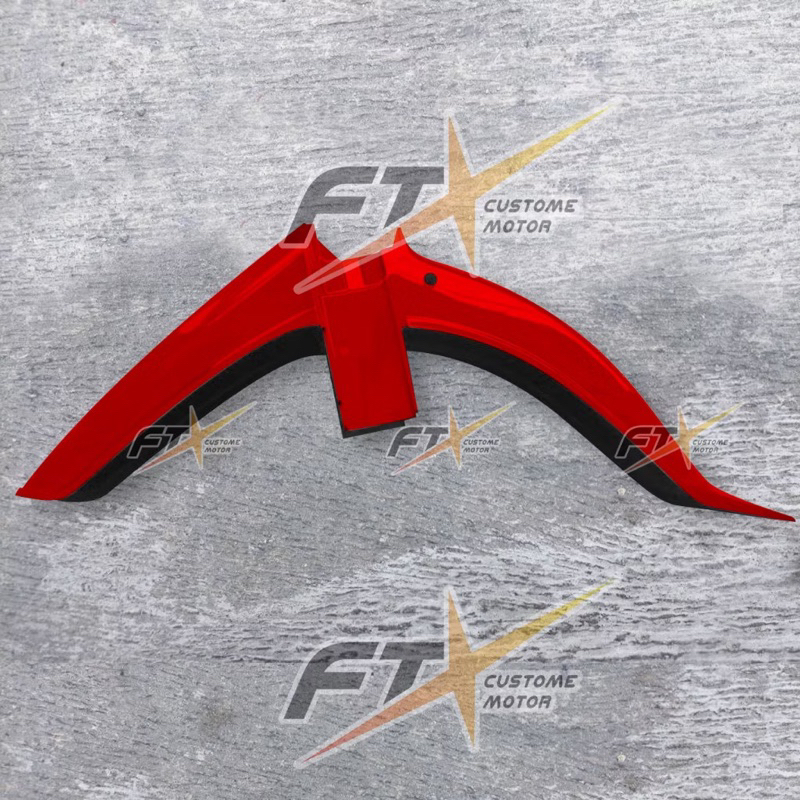 Spakbor Depan Yamaha Force 1 + Cover Shock Warna Merah Maroon