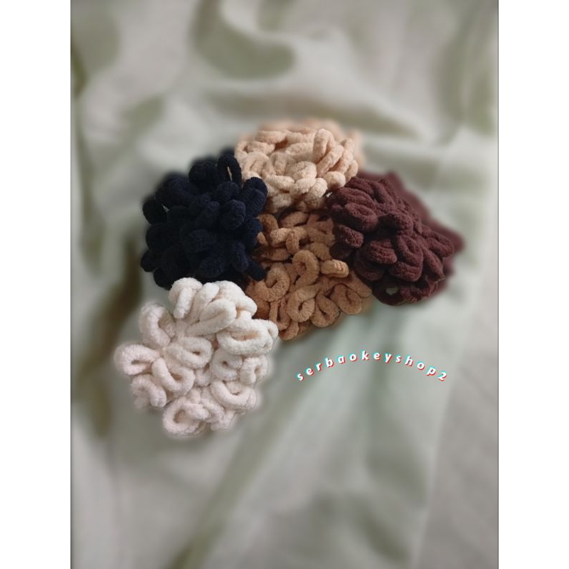 ikat rambut gurita keriting scrunchie/Cepol halus